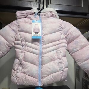 Snozu Pink Snowflake Puffer Size 4T Jacket